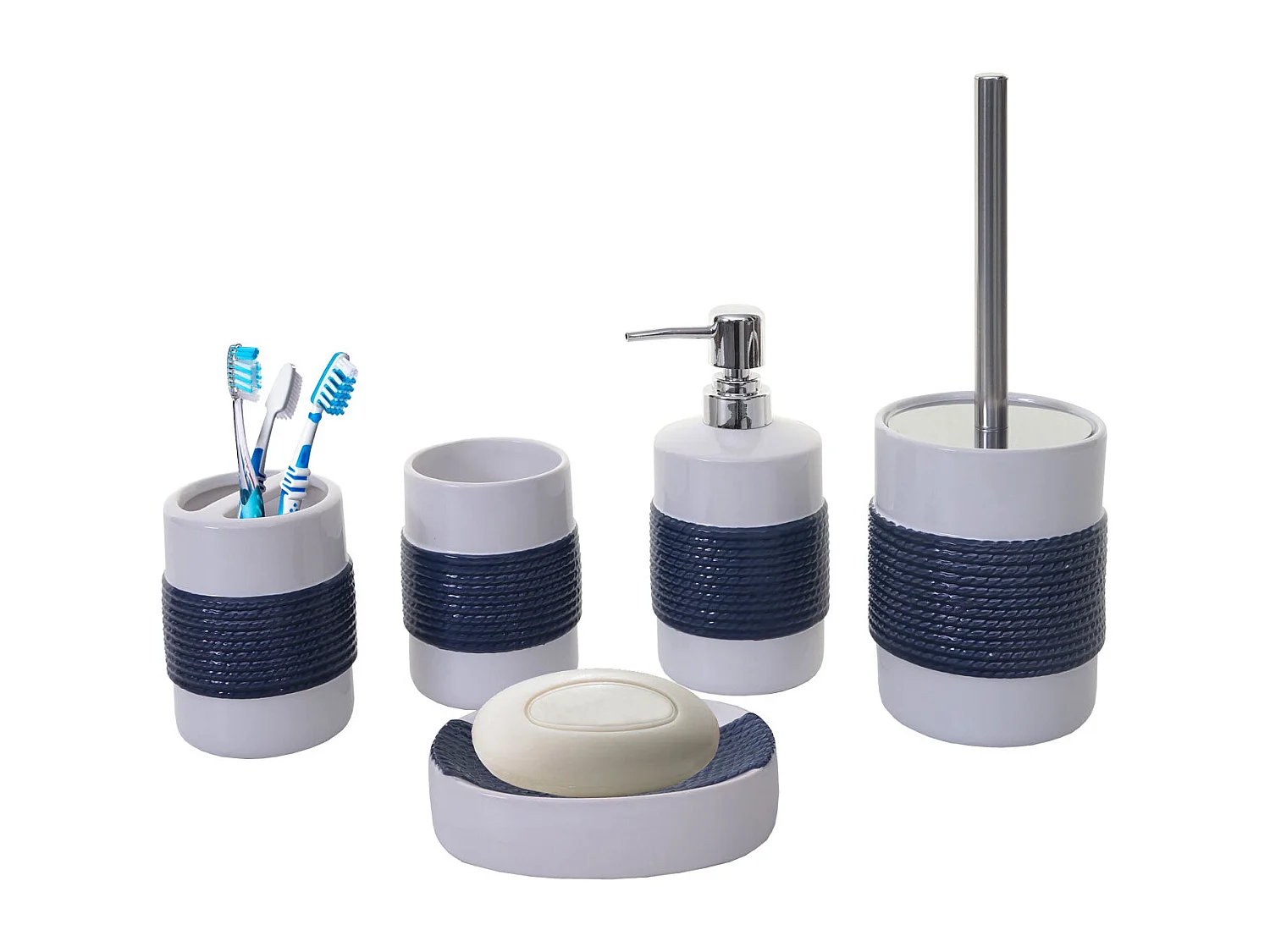 Set de bain 5 blanche 10.5 x 10.5 x 30 cm 04_0004842