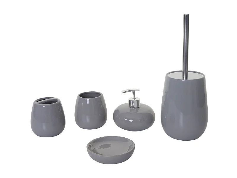 Set de 5 accessoires grise 12 x 12 x 33 cm 04_0003581