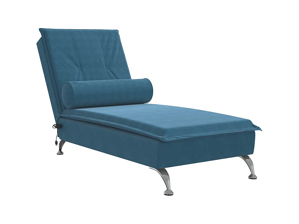 Méridienne chaise longue pour bleue 136.5 x 56 x 75 cm DEC026142