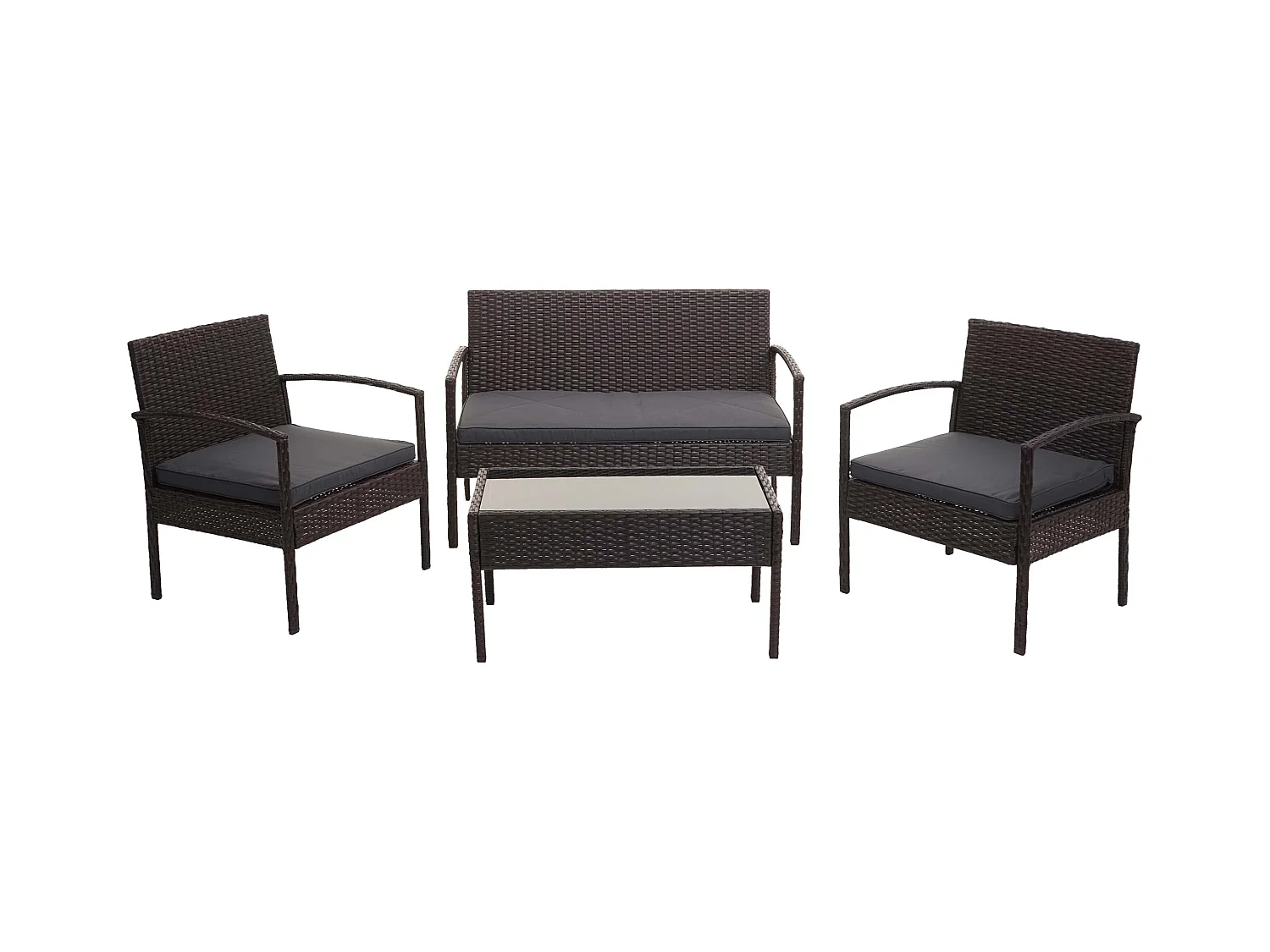 Ensemble pour extérieur balcon/jardin/salon grise 57 x 59 x 72 cm 04_0004200