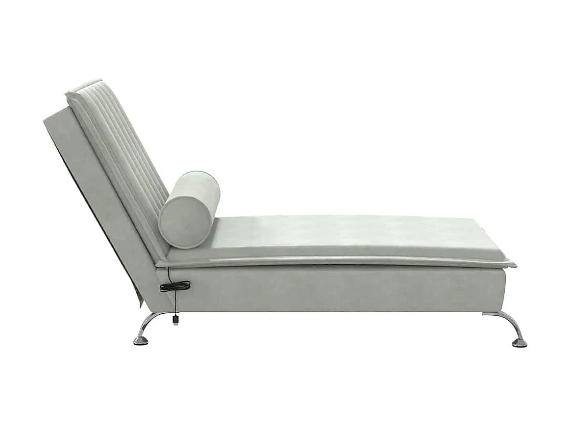 Méridienne chaise longue pour grise 137 x 56 x 75 cm DEC026147
