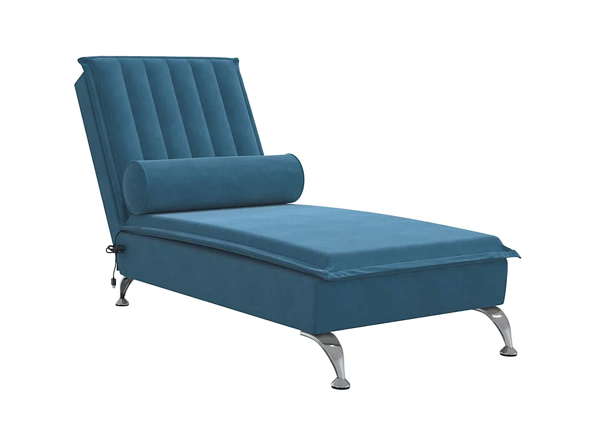 Méridienne chaise longue pour bleue 137 x 56 x 75 cm DEC026143