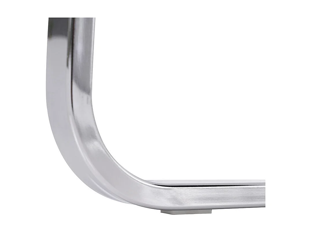 Lot de 2 chaises cantilever en velours et métal argenté, conception de diamant, charge max 150kg, 55x45x87cm, Gris