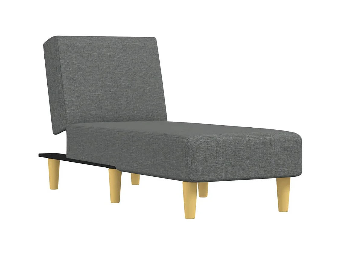 Méridienne chaise longue pour tissu grise 55 x 155 x 33 cm DEC026182