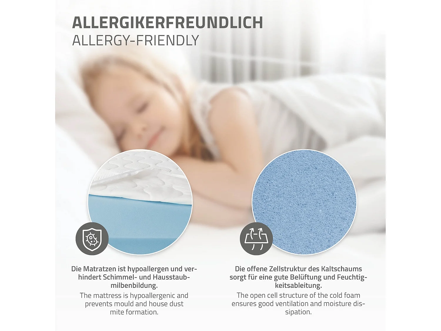 Lit d'enfant 90x200 cm avec matelas H16 cm en mousse cadre blanc en bois design football pin massif robuste avec sommier à lattes et filet de but