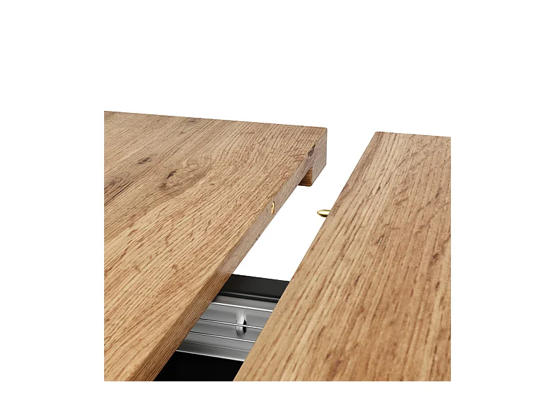 Table à manger extensible 6 à 8 personnes - avec espace de rangement - MDF - 110/140 x 80 x 76 cm