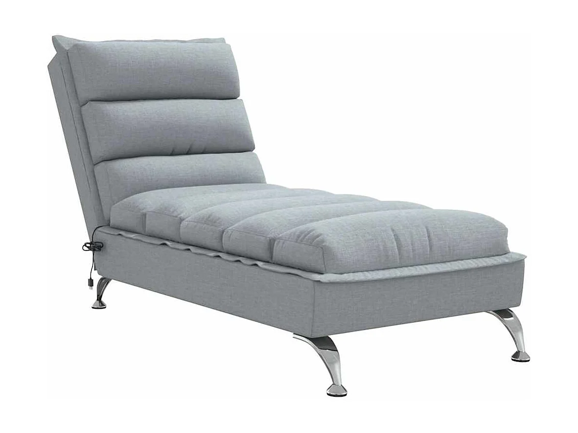 Méridienne chaise longue pour tissu grise 133.5 x 56 x 74 cm DEC026124