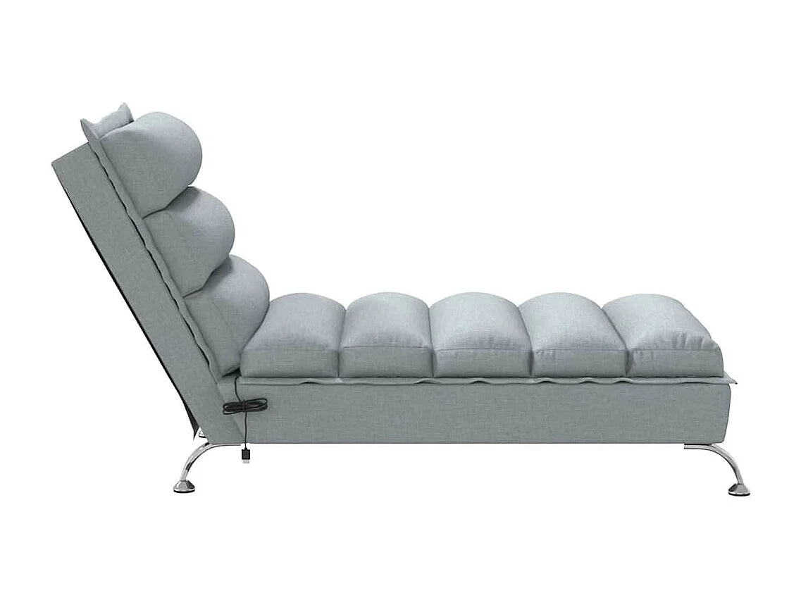 Méridienne chaise longue pour tissu grise 133.5 x 56 x 74 cm DEC026124