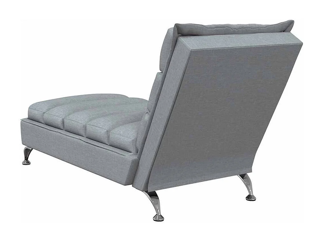 Méridienne chaise longue pour tissu grise 133.5 x 56 x 74 cm DEC026124