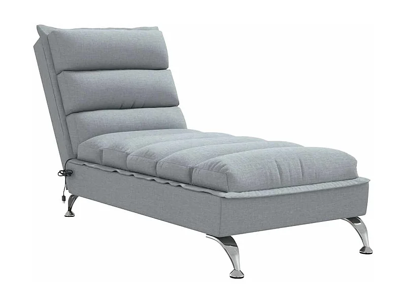 Méridienne chaise longue pour tissu grise 133.5 x 56 x 74 cm DEC026124