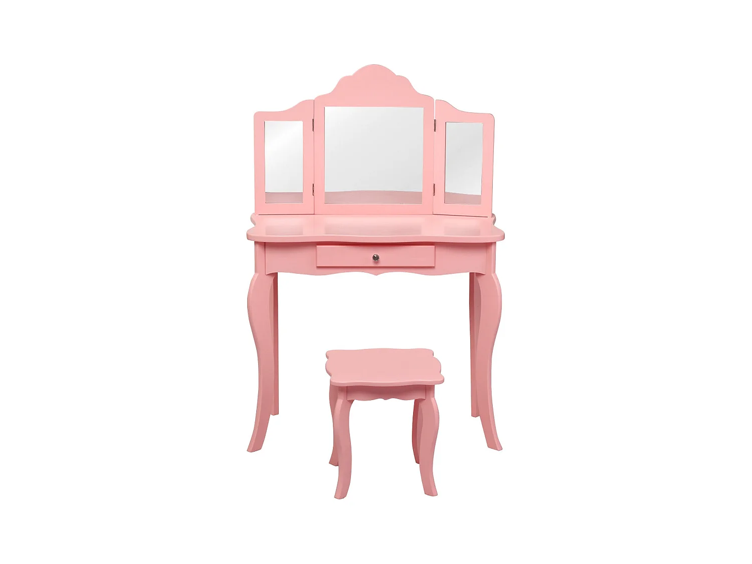 Coiffeuse pour enfant 3 effet bois 70 x 34 x 104 cm 20_0000477