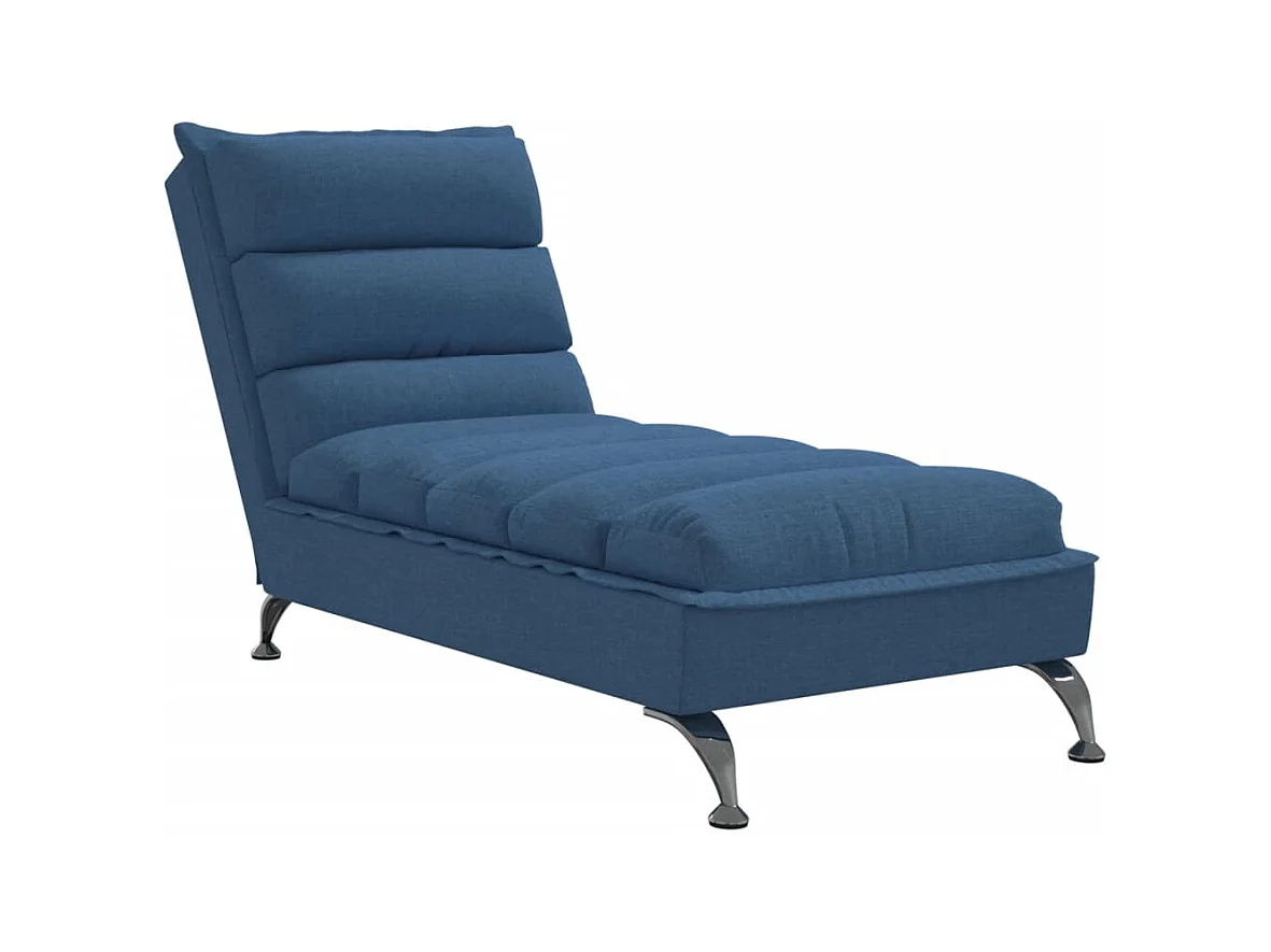 Méridienne chaise longue pour tissu bleue 133.5 x 56 x 74 cm DEC026062