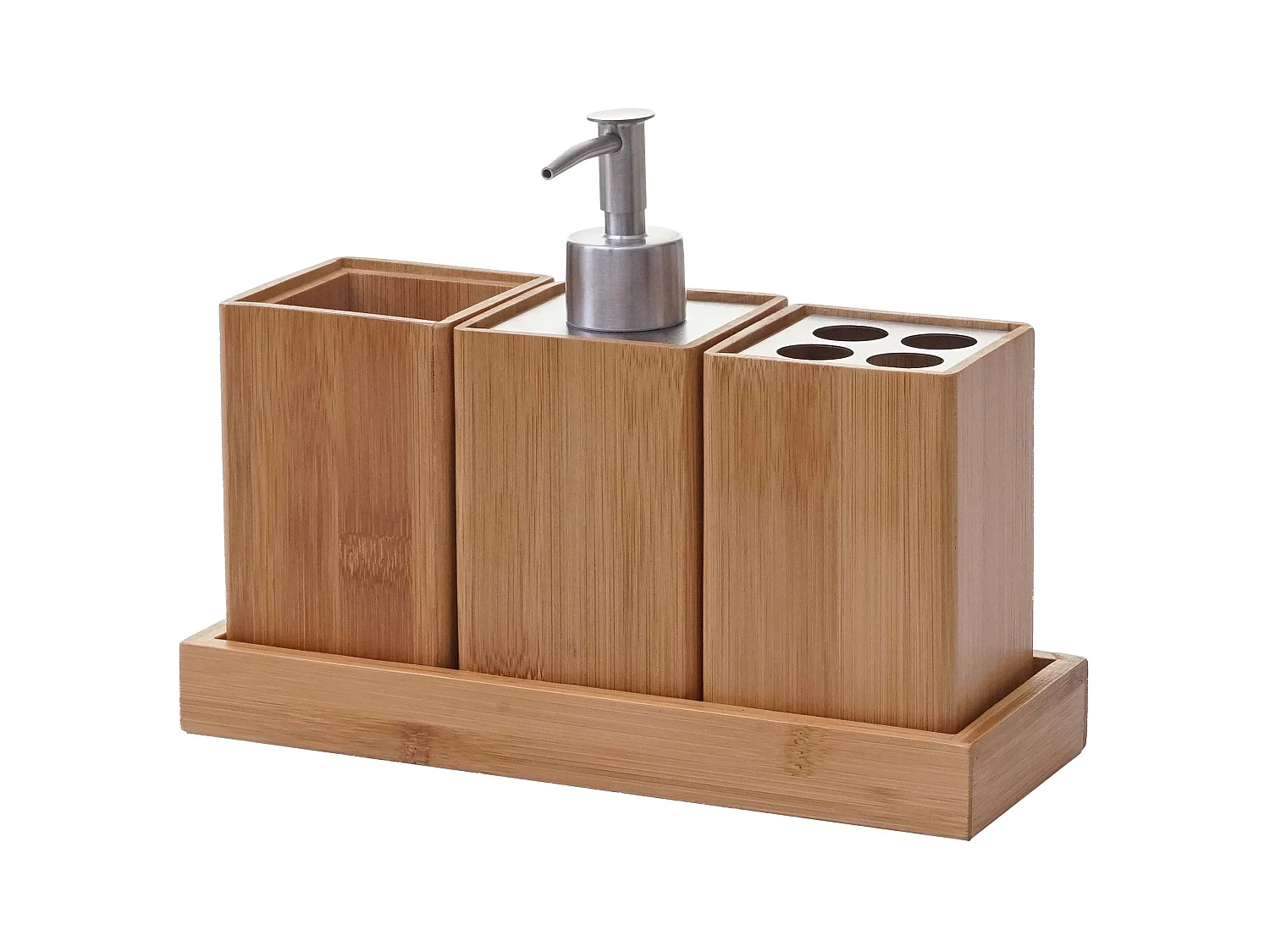 Accessoires de salle de bambou marron 7 x 16 x 7 cm 04_0003021