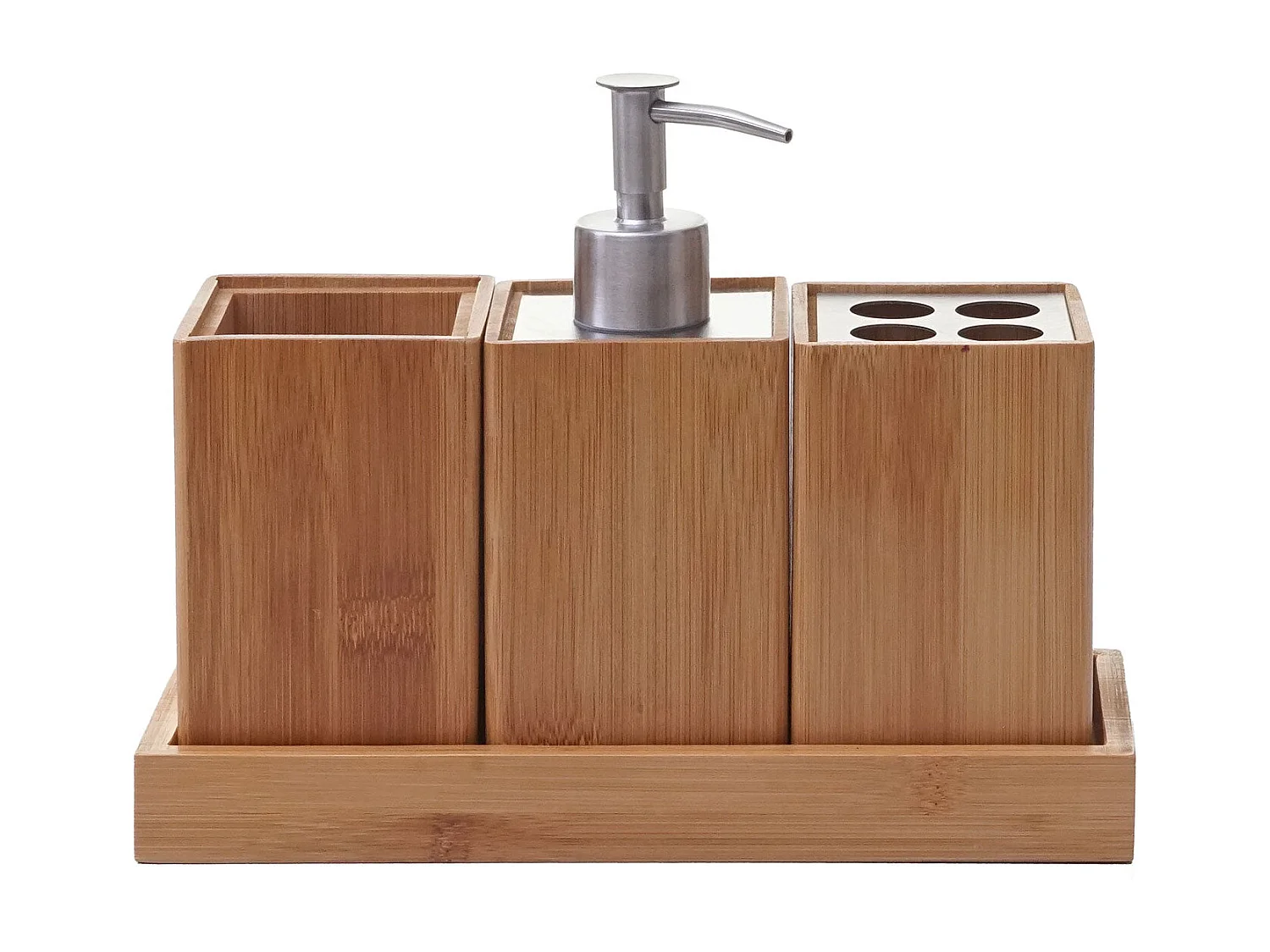 Accessoires de salle de bambou marron 7 x 16 x 7 cm 04_0003021