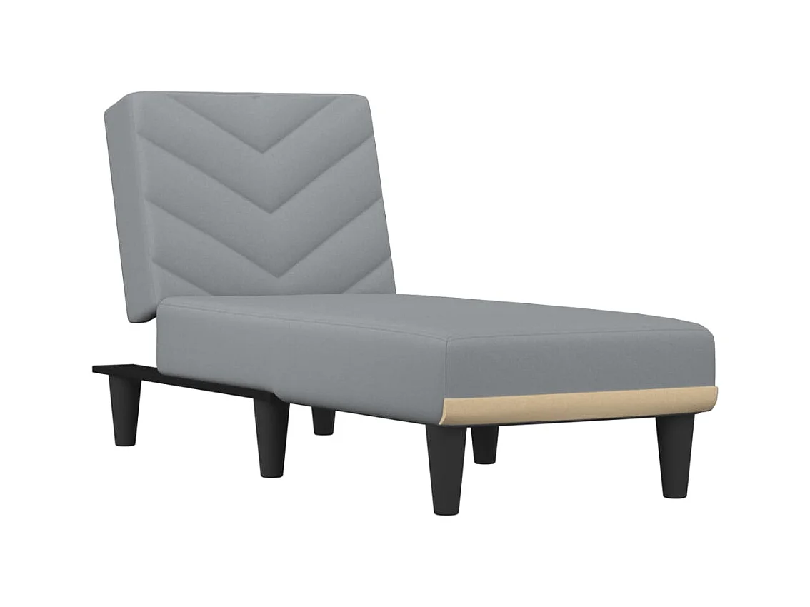 Méridienne chaise longue pour tissu grise 55 x 155 x 33 cm DEC026171