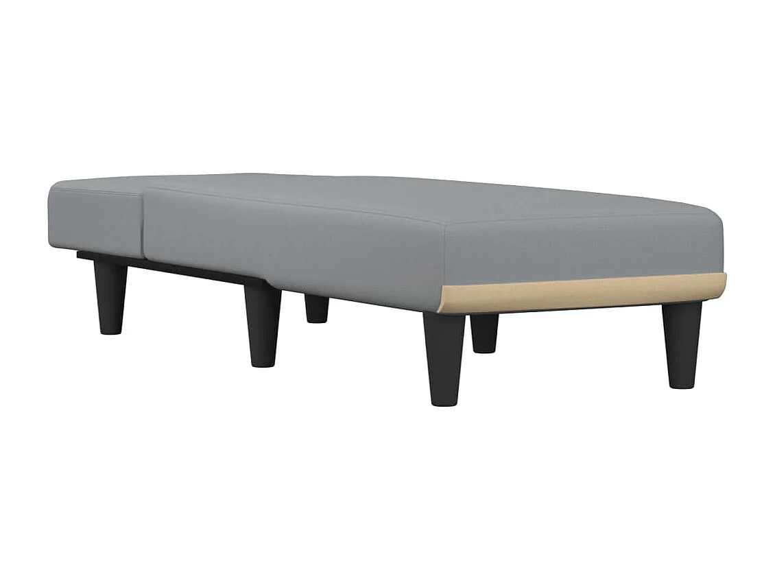 Méridienne chaise longue pour tissu grise 55 x 155 x 33 cm DEC026171