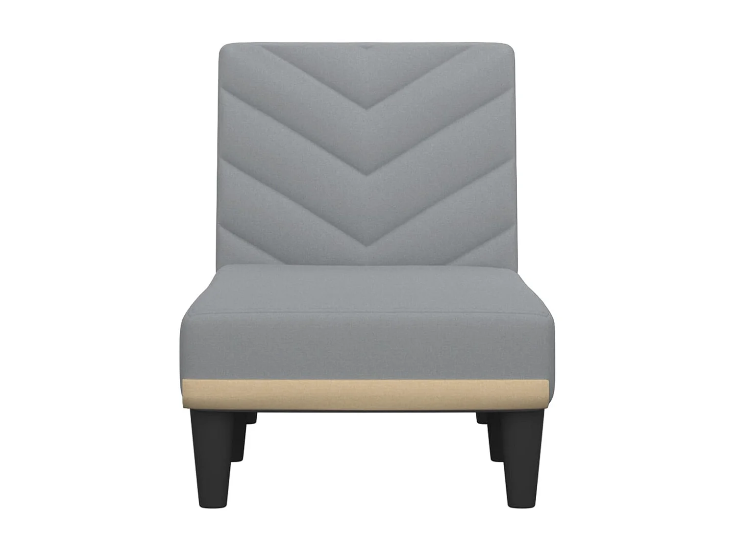 Méridienne chaise longue pour tissu grise 55 x 155 x 33 cm DEC026171