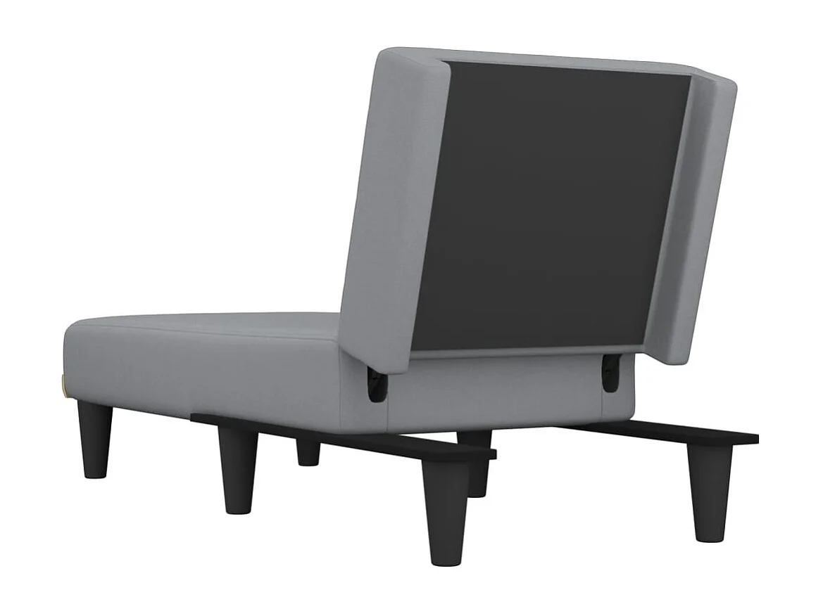 Méridienne chaise longue pour tissu grise 55 x 155 x 33 cm DEC026171