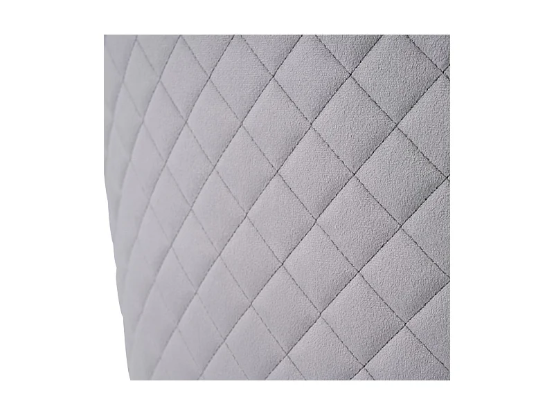 Lot de 4 chaises cantilever en velours et métal argenté, conception de diamant, charge max 150kg, 55x45x87cm, Gris