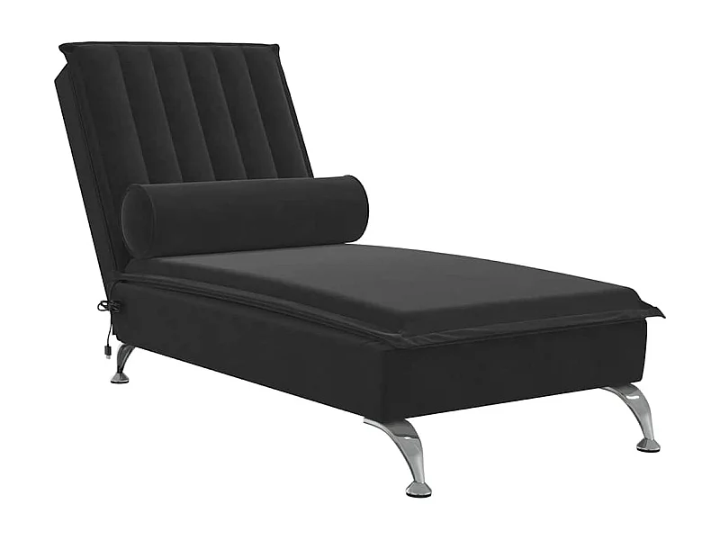 Méridienne chaise longue pour noire 137 x 56 x 75 cm DEC026156