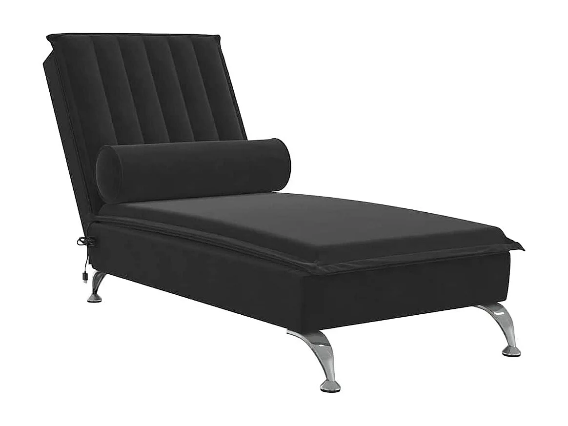 Méridienne chaise longue pour noire 137 x 56 x 75 cm DEC026156