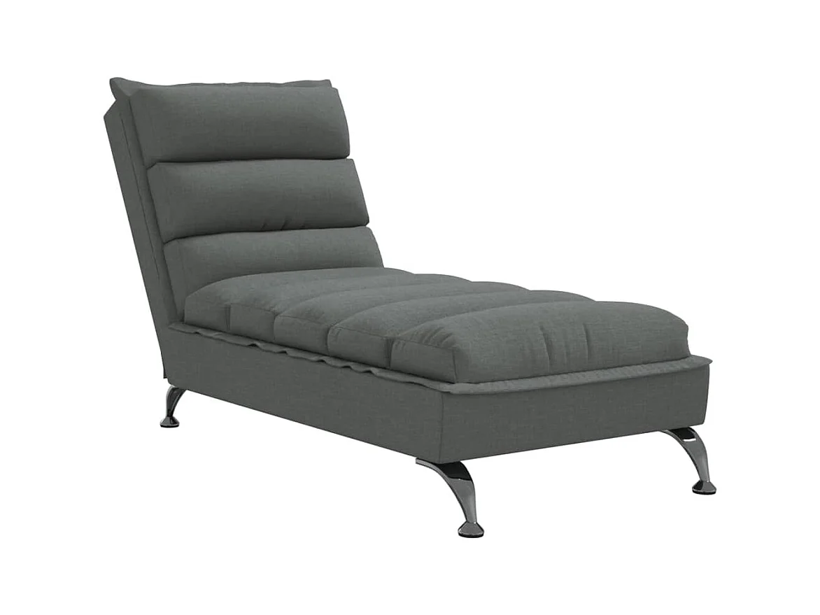 Méridienne chaise longue pour tissu grise 133.5 x 56 x 74 cm DEC026077