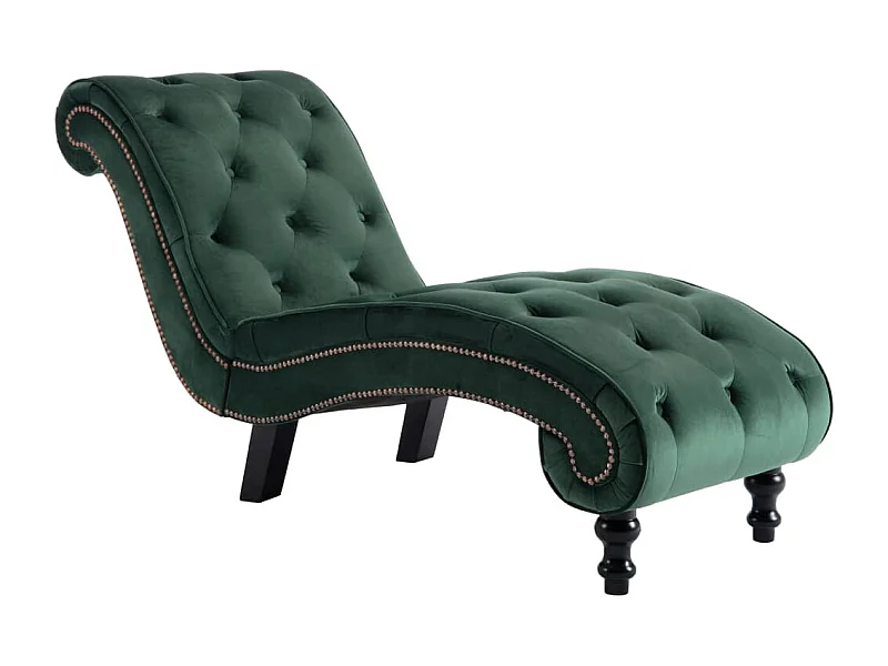 Méridienne chaise longue capitonné 145 x 52 x 77 cm DEC026223