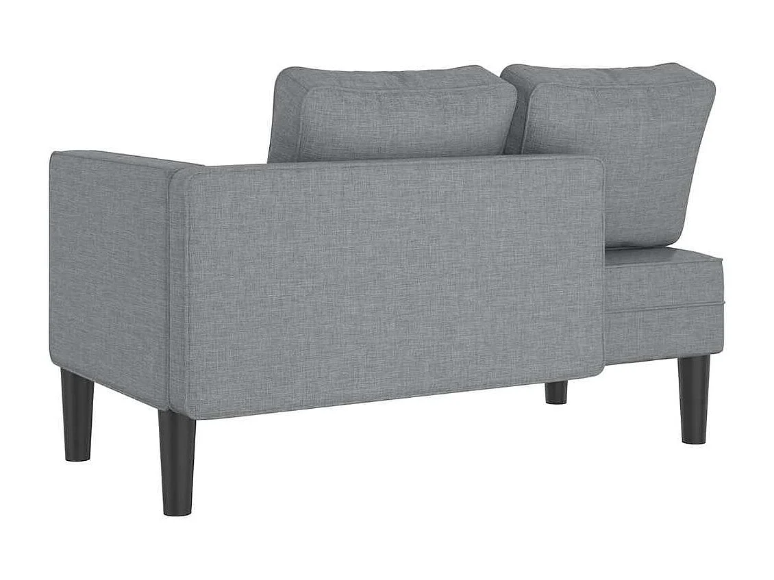 Méridienne chaise longue canapé tissu grise 116.5 x 62 x 57.5 cm DEC026072