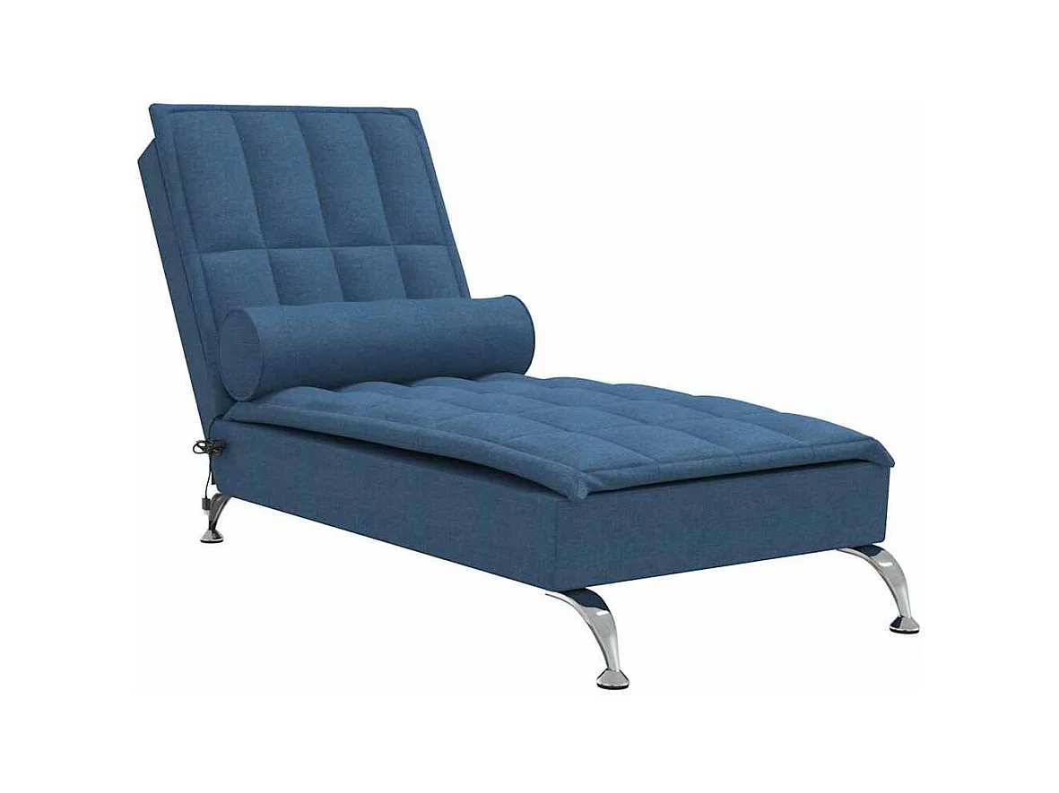 Méridienne chaise longue pour tissu bleue 138 x 56 x 75 cm DEC026141