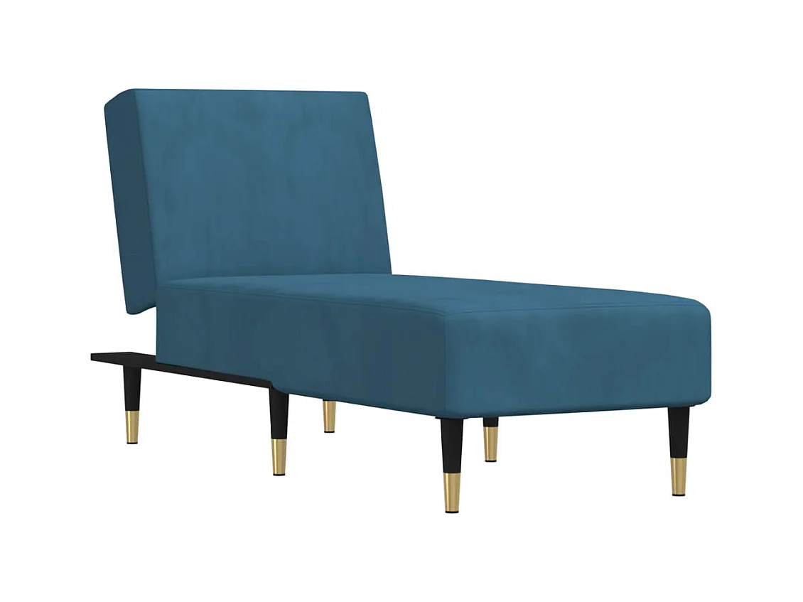 Méridienne chaise longue pour bleue 55 x 155 x 33 cm DEC026116