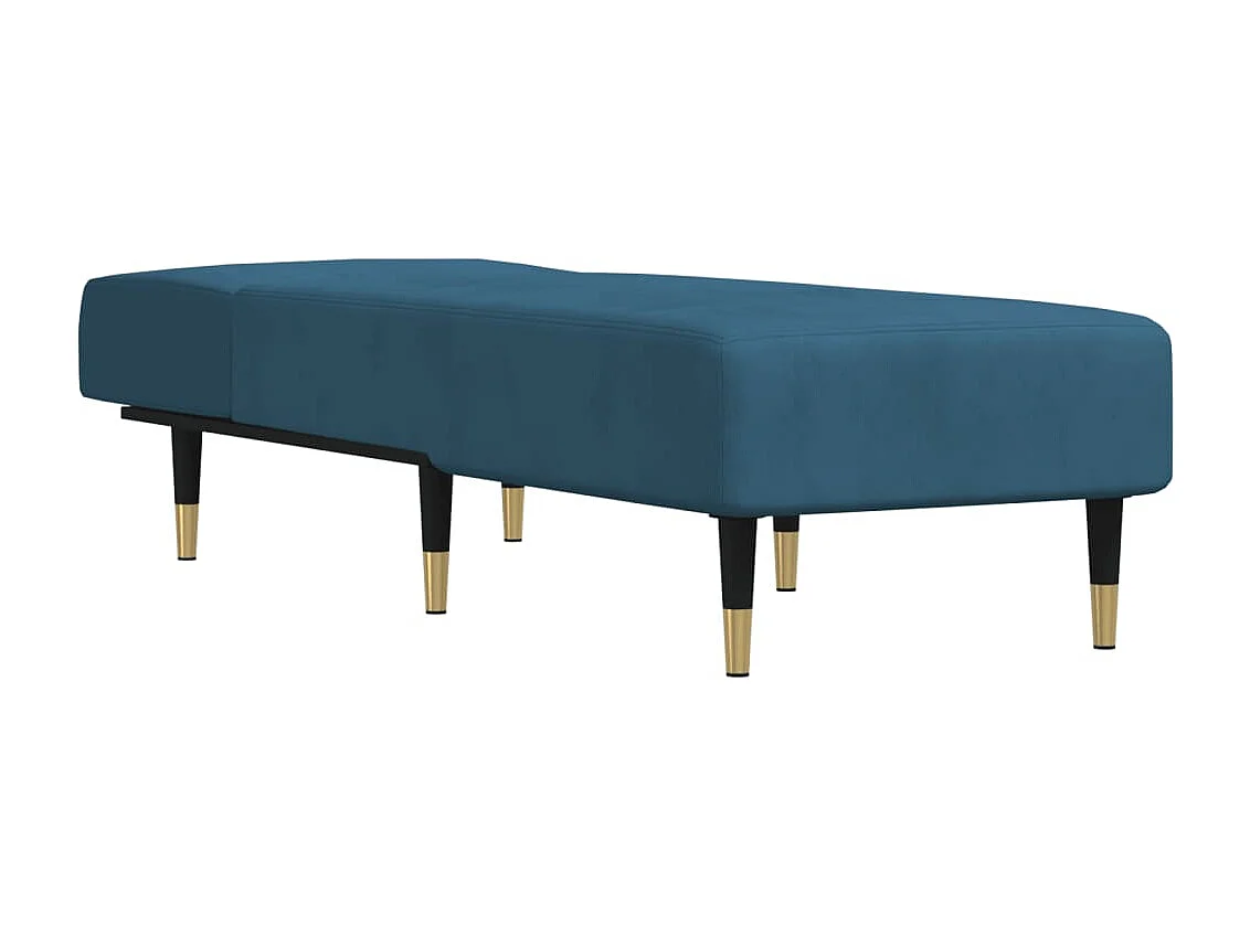Méridienne chaise longue pour bleue 55 x 155 x 33 cm DEC026116