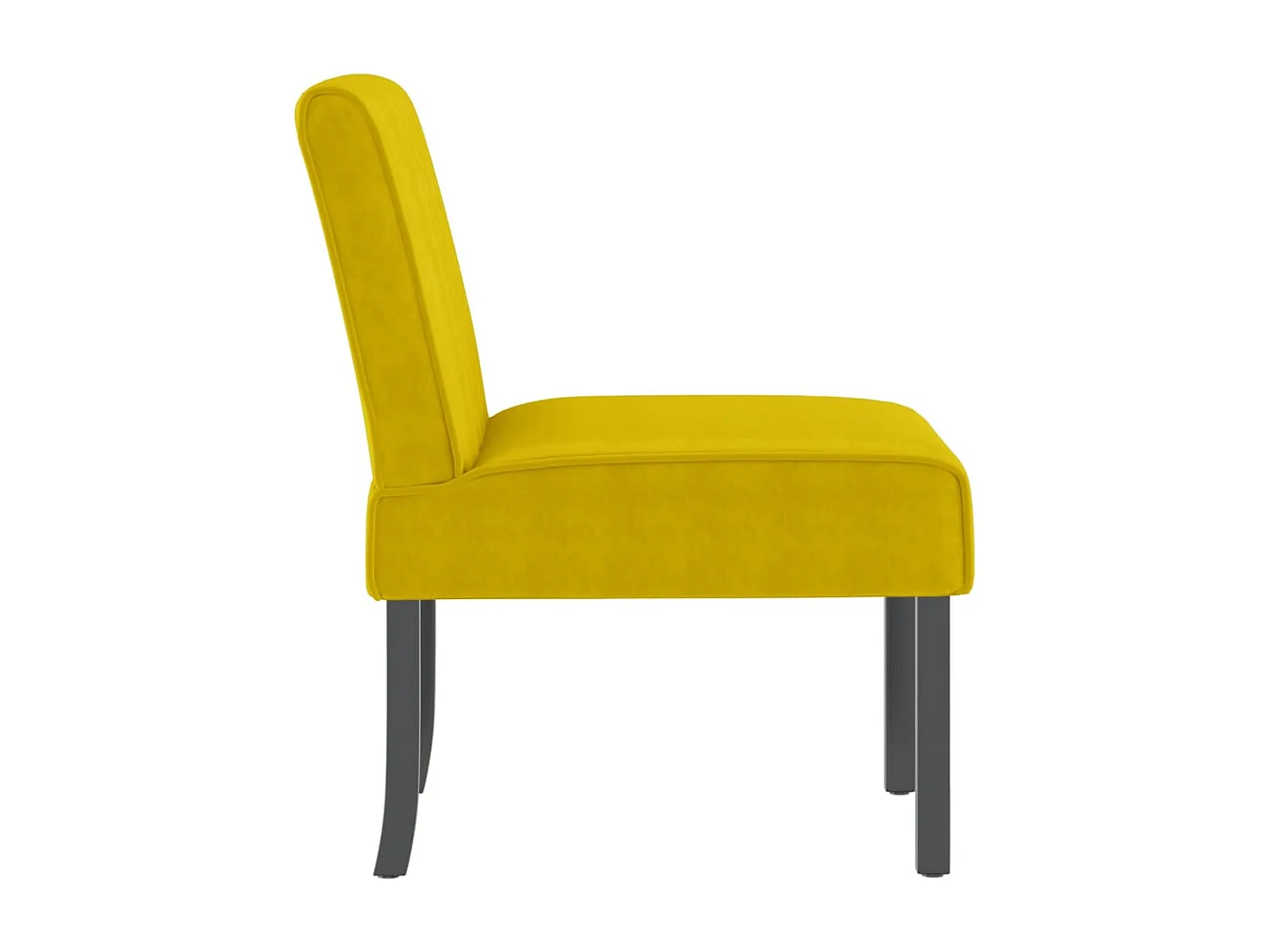 Fauteuil sans accoudoirs dossier jaune 48 x 64 x 72 cm DEC026276