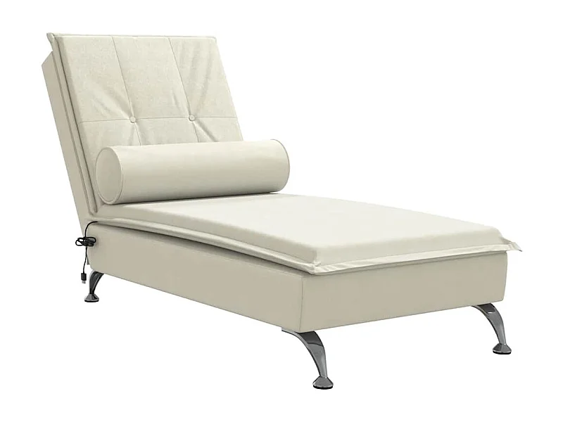 Méridienne chaise longue pour crème 136.5 x 56 x 75 cm DEC026145