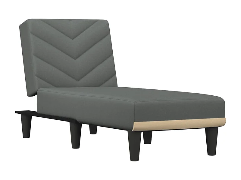Méridienne chaise longue pour tissu grise 55 x 155 x 33 cm DEC026183