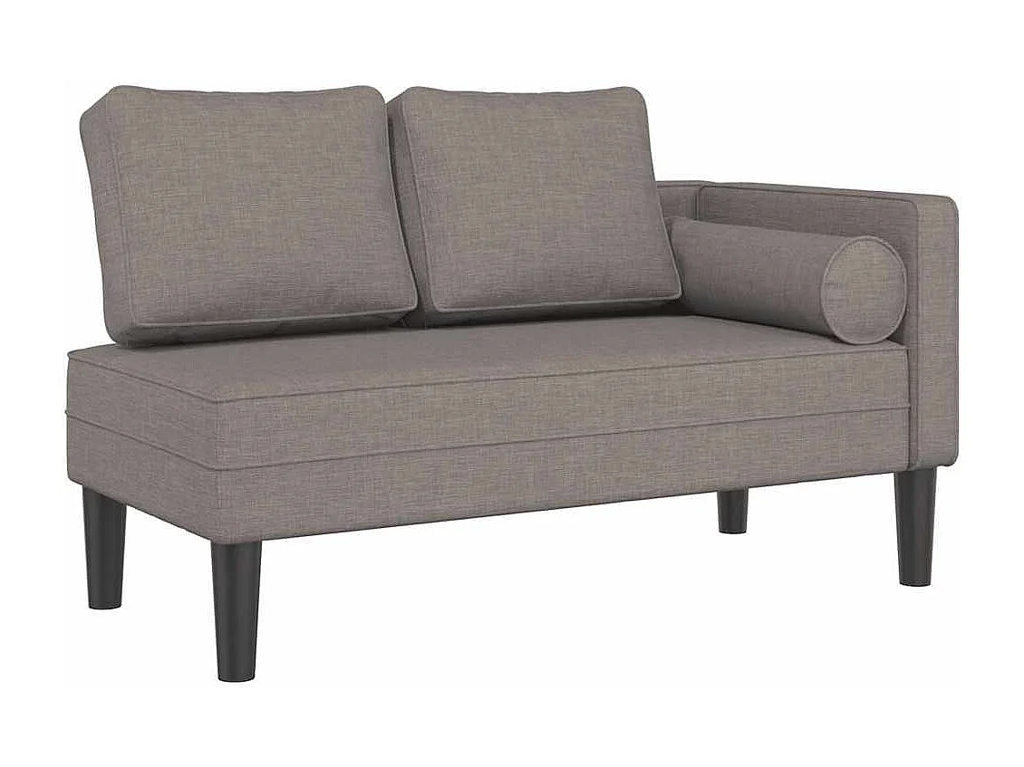 Méridienne chaise longue canapé tissu 116.5 x 62 x 57.5 cm DEC026102