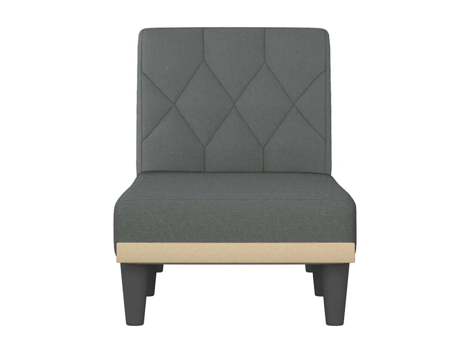 Méridienne chaise longue pour tissu grise 55 x 155 x 33 cm DEC026178