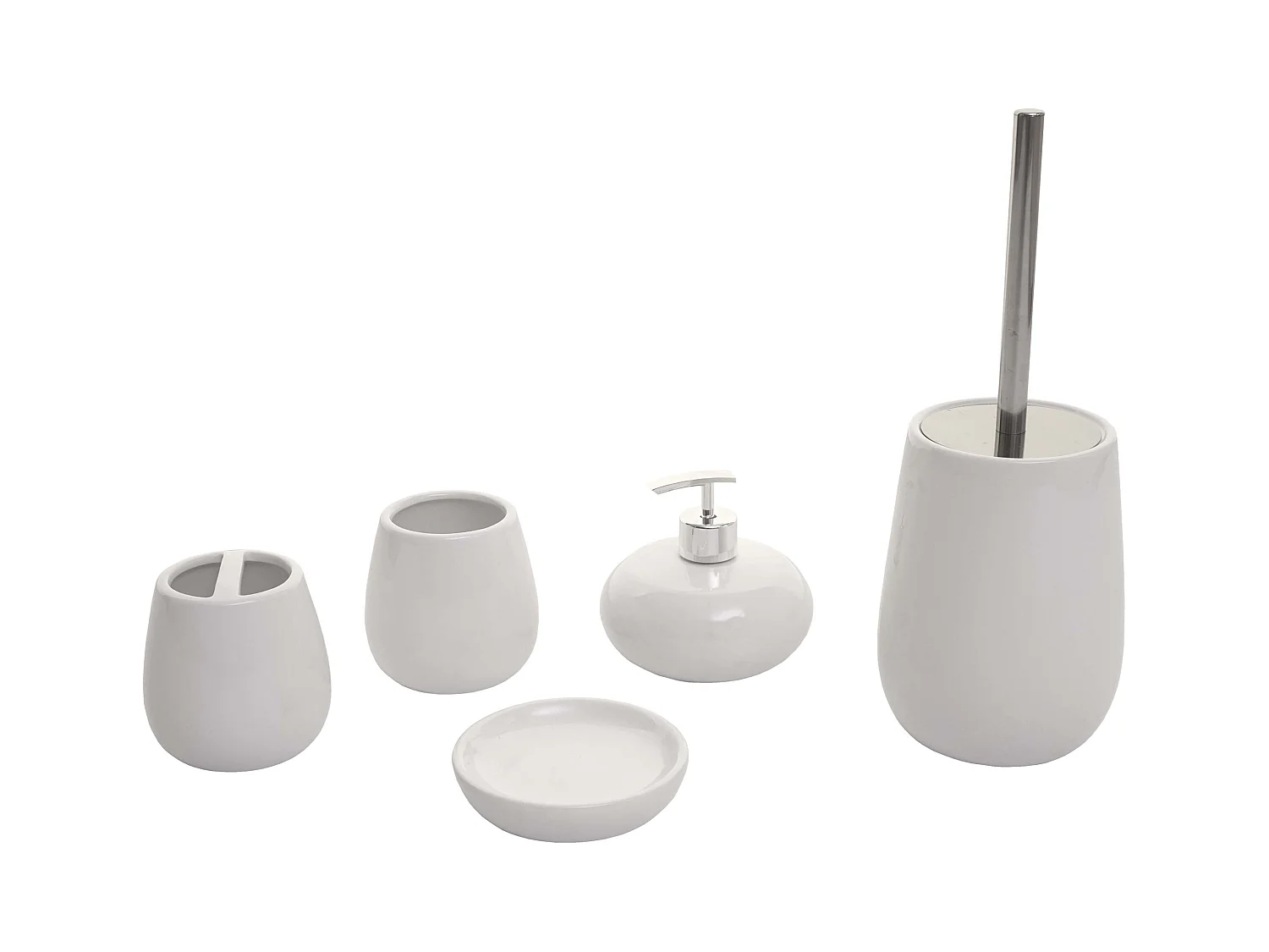 Set de 5 accessoires blanche 12 x 12 x 33 cm 04_0003582