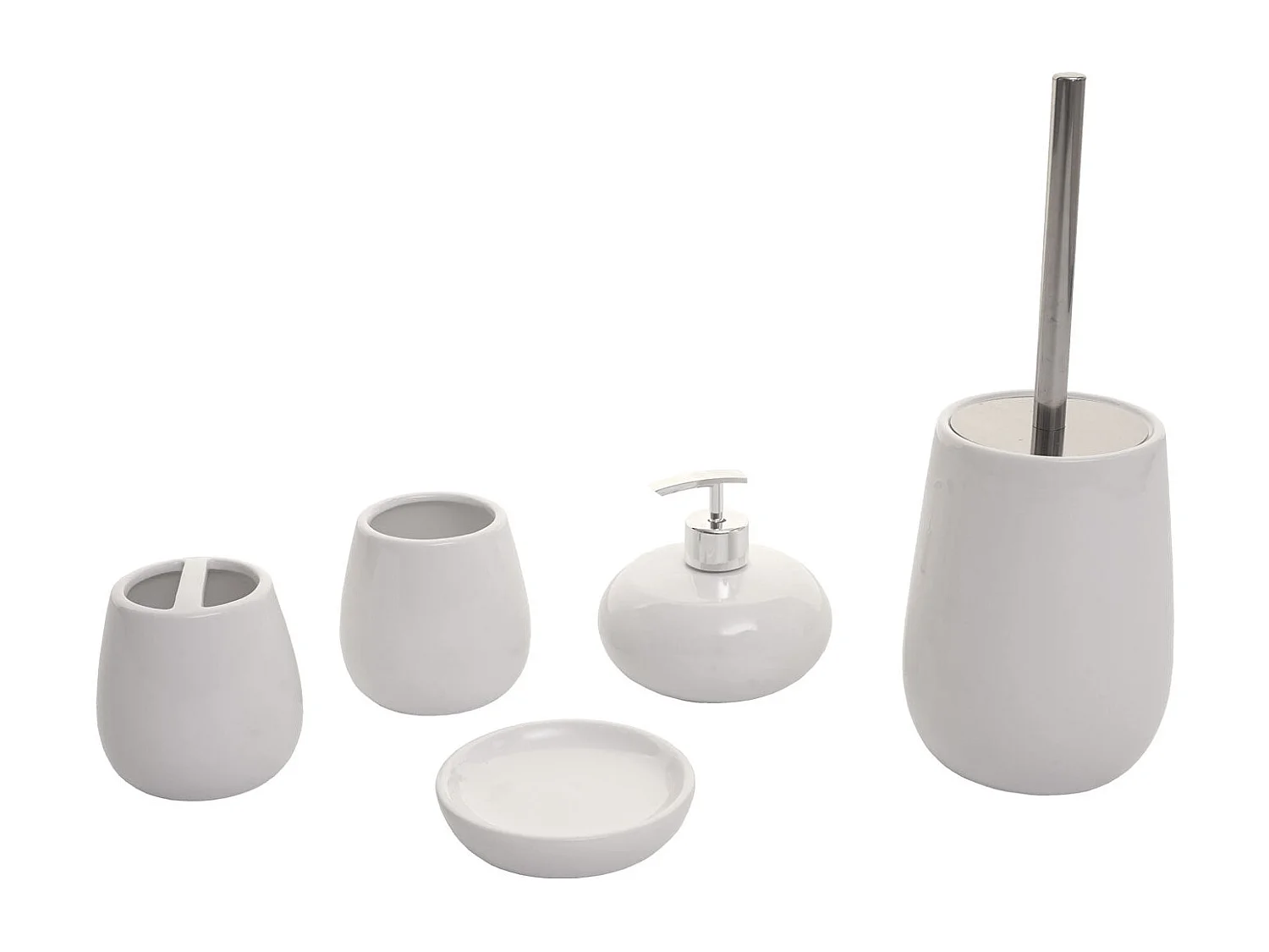 Set de 5 accessoires blanche 12 x 12 x 33 cm 04_0003582