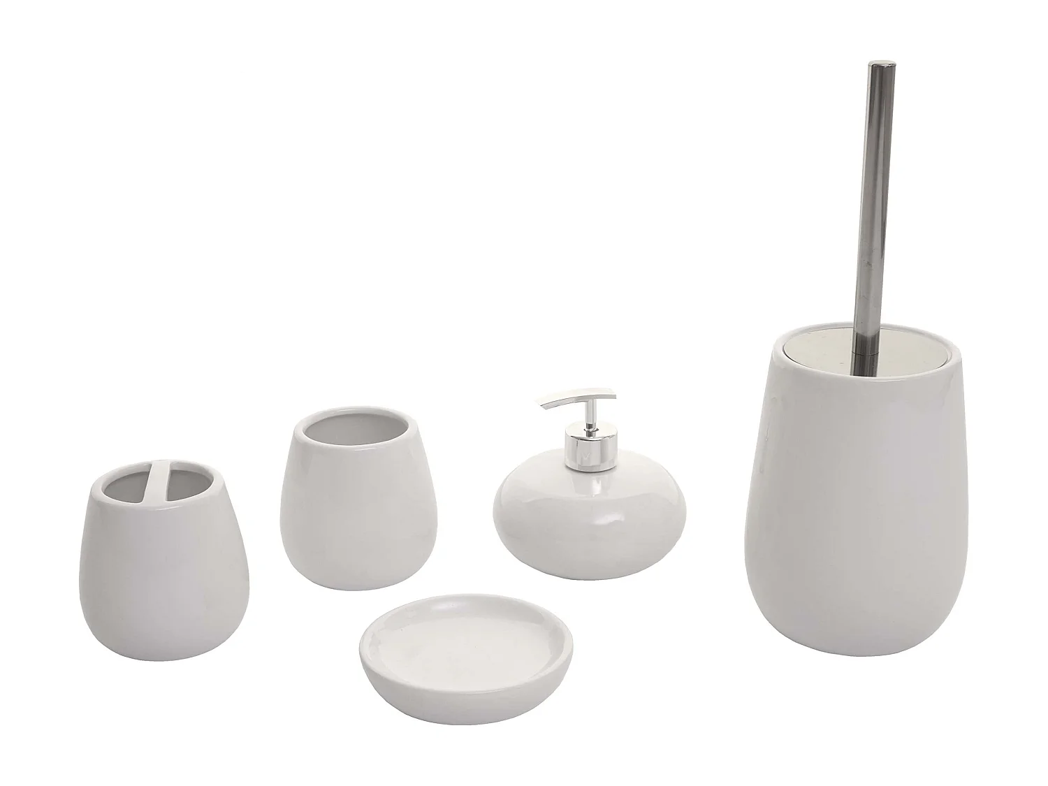 Set de 5 accessoires blanche 12 x 12 x 33 cm 04_0003582