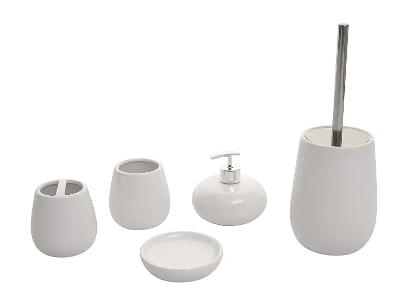 Set de 5 accessoires blanche 12 x 12 x 33 cm 04_0003582