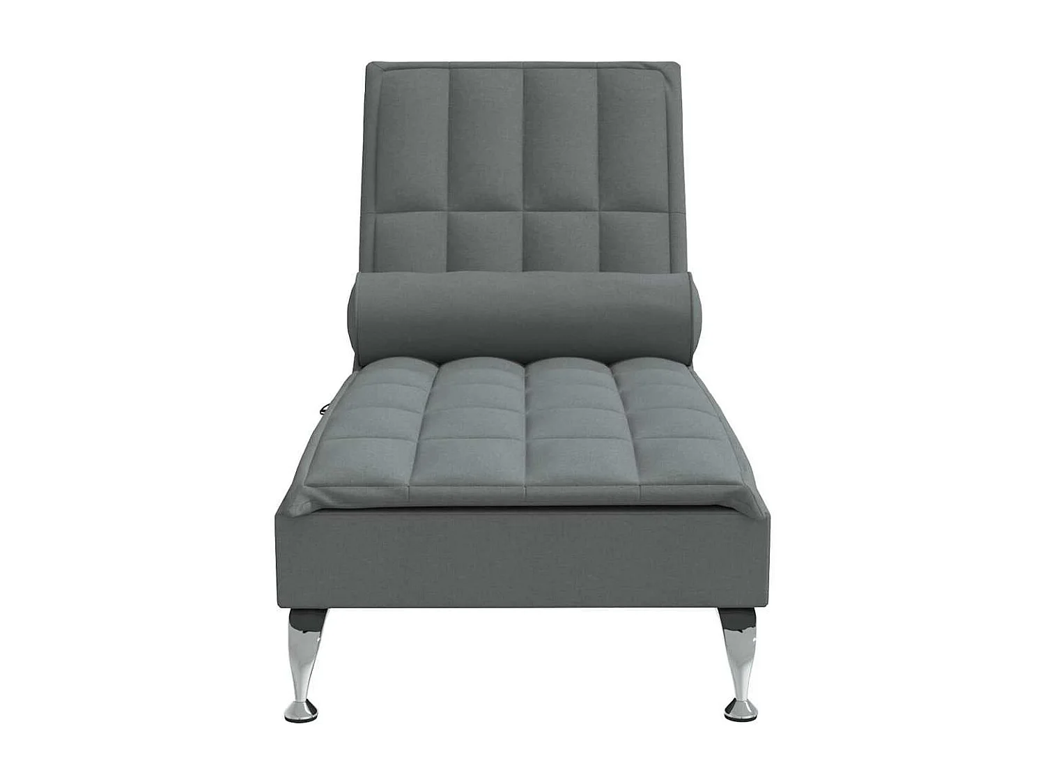 Méridienne chaise longue pour tissu grise 138 x 56 x 75 cm DEC026149