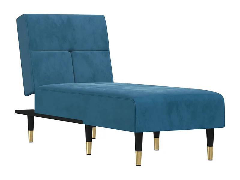 Méridienne chaise longue pour bleue 55 x 155 x 33 cm DEC026117