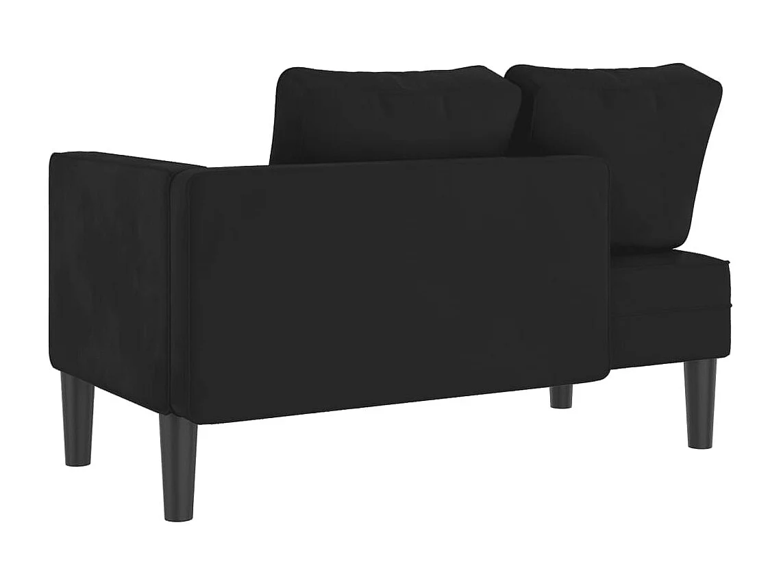Méridienne chaise longue pour noire 116.5 x 62 x 57.5 cm DEC026092