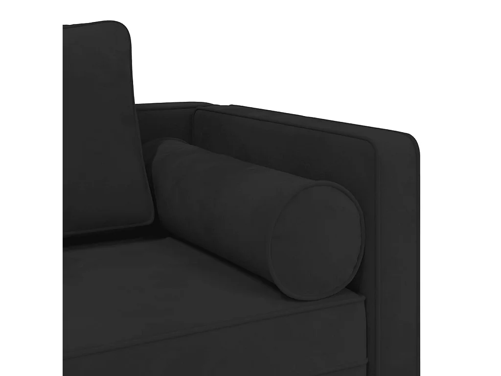 Méridienne chaise longue pour noire 116.5 x 62 x 57.5 cm DEC026092