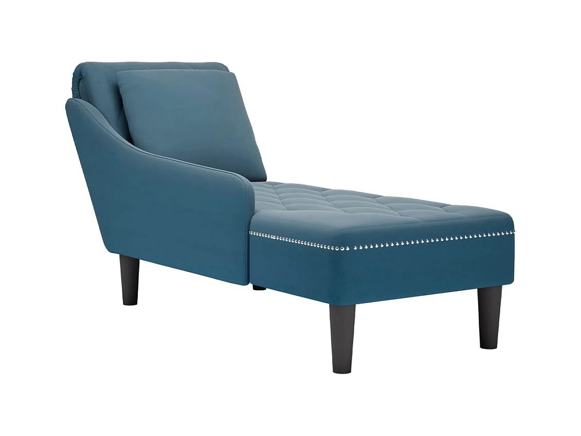 Méridienne chaise longue pour bleue 145 x 56 x 70 cm DEC026252