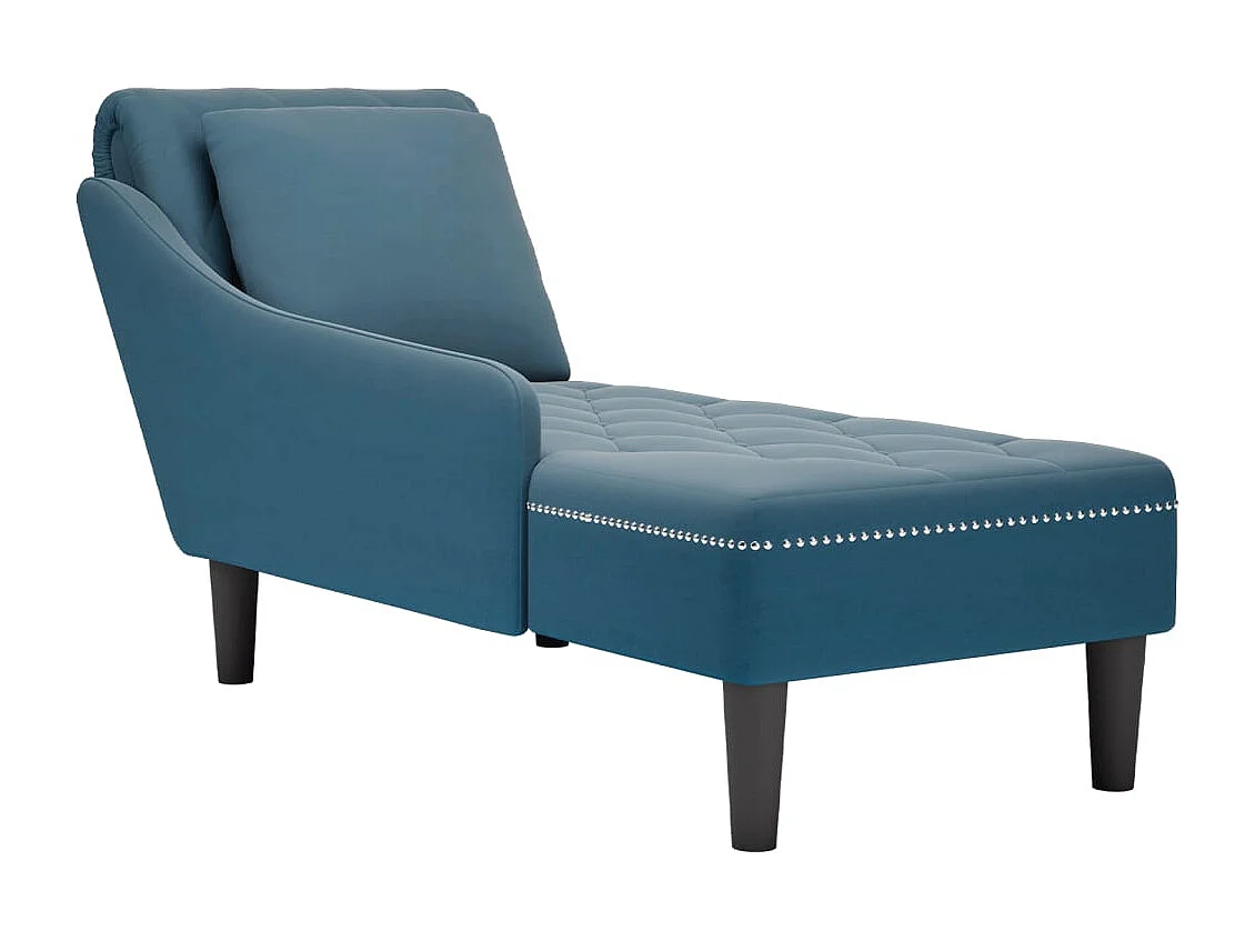 Méridienne chaise longue pour bleue 145 x 56 x 70 cm DEC026252