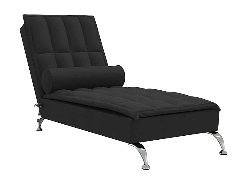 Méridienne chaise longue pour tissu noire 138 x 56 x 75 cm DEC026155