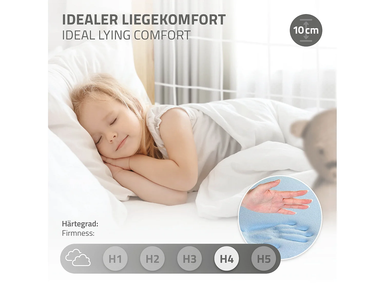 Lit d'enfant 80x160 cm avec matelas H10 cm en mousse cadre naturel en bois design football pin massif robuste avec sommier à lattes et filet de but