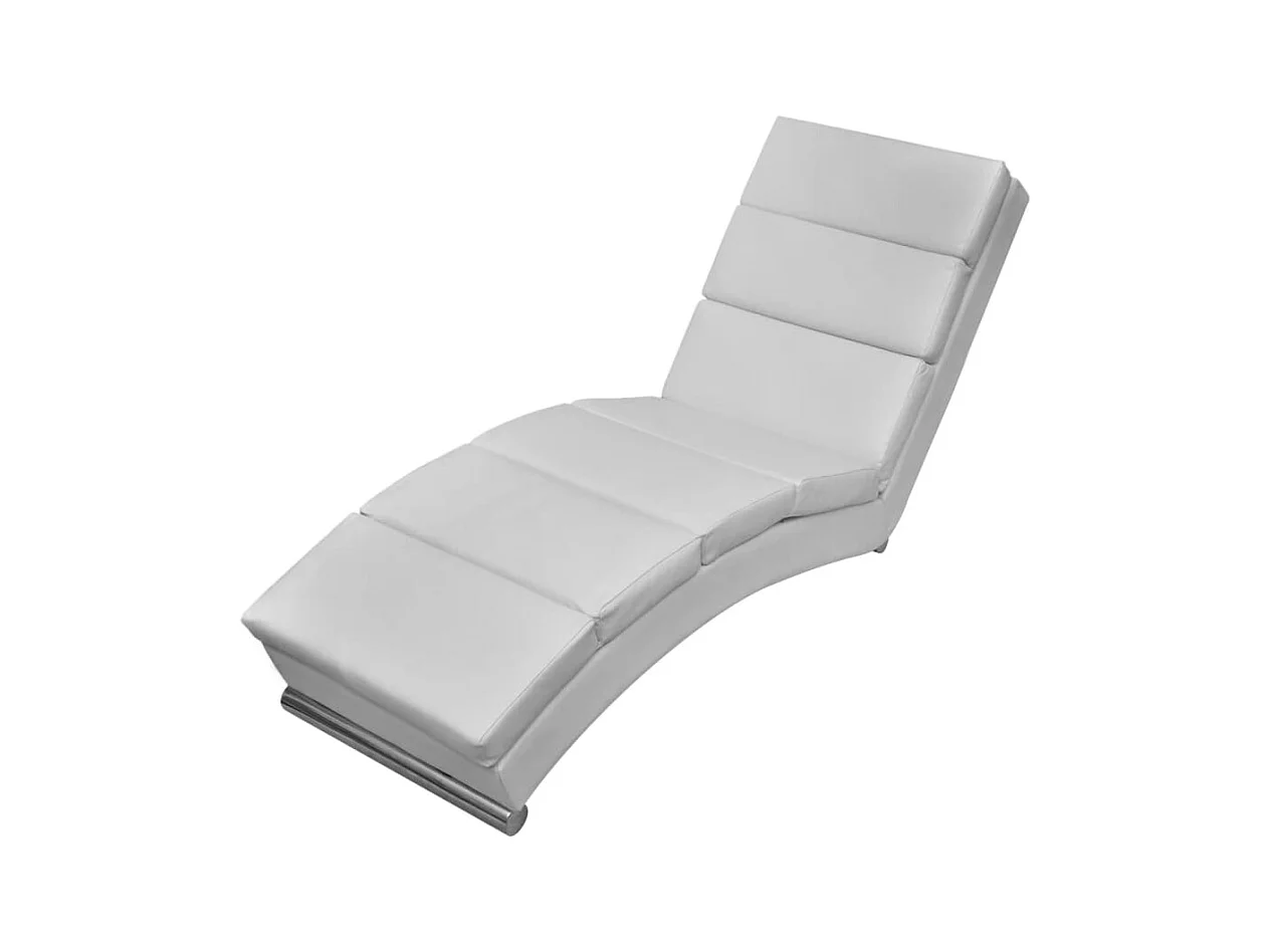 Méridienne chaise longue pour blanche 154 x 52.5 x 72 cm DEC026114
