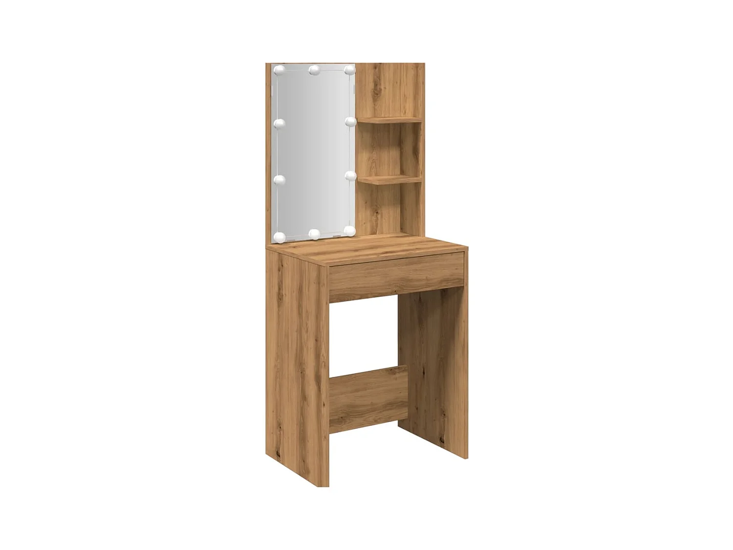 Coiffeuse avec LED avec bois marron 60 x 40 x 140 cm DEC031217